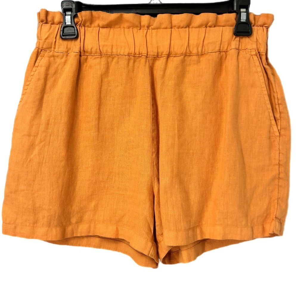 C&C California 100% Linen Burnt Orange High Rise Size Medium Shorts